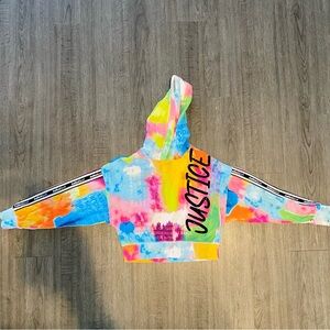 Girls Justice Hooded Crop Sweatshirt